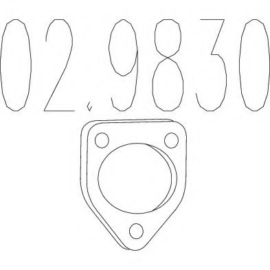 MTS 02.9830 Gasket, exhaust pipe